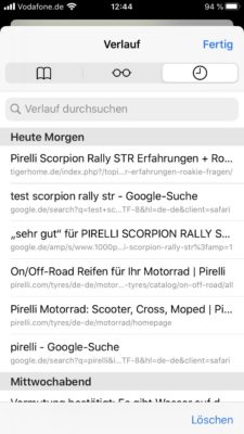 Browserverlauf im Safari anzeigen