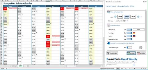 SmartTools Excel Kalender Add-In