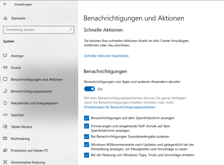 Windows 10 InfoCenter Wir zeigen Ihnen, wie Sie es finden & anpassen