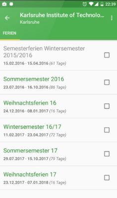 Screenshot der Stundenplan Deluxe App