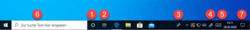 Elemente der Taskleiste in Windows 10