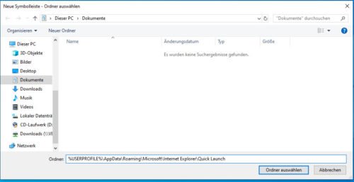 Schnellstartleiste in der Taskleiste von Windows 10 anlegen