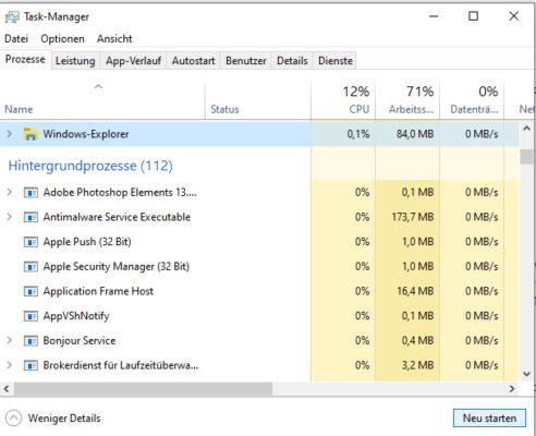 Windows-Explorer neu starten