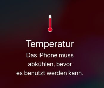Überhitzung vom iPhone