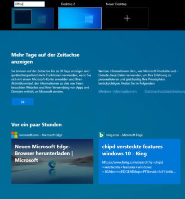 Virtuelle Desktops in Windows 10