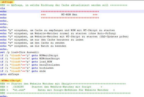 Abfragen und Sprungmarken in Batch-Dateien