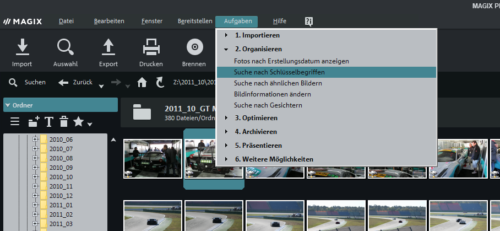 Aufgaben in Magix Photo Manager