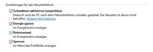 Windows 10 Ruhezustand aktiviert