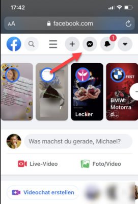 Desktop-Version von Facebook auf dem iPhone