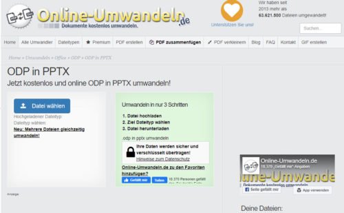 ODP in PPTX umwandeln