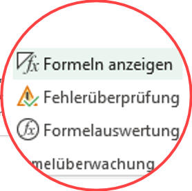 excel formeln anzeigen