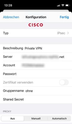 VPN iPhone einrichten