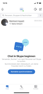 Skype auf dem iPhone