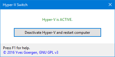 Hyper-V Switch aktiv
