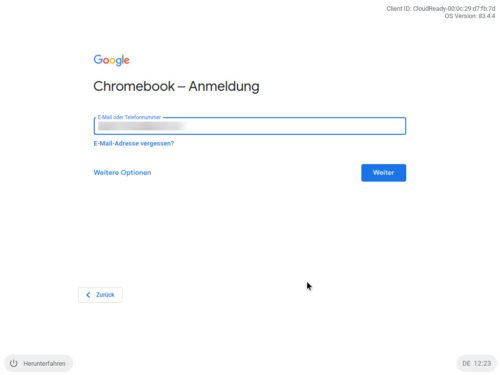 Chromebook Anmeldung