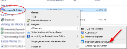 ISO-Datei wieder mit Windows Explorer verknüpfen