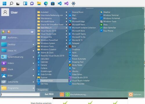 Start Menu X