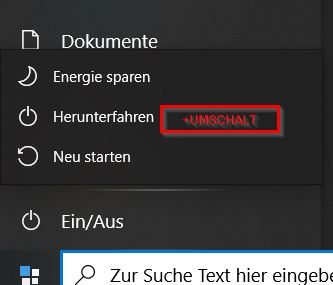 Windows vollständig herunterfahren