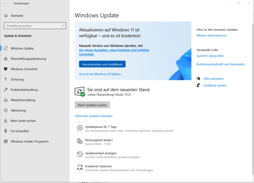 Windows 11 upgrade in Windows 10