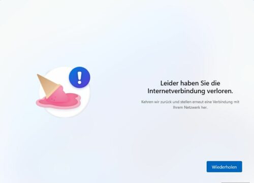 verlorene Internetverbindung Windows 11