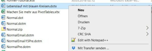 Neue Dokumente auf Grundlage von Office-Vorlagen können Sie mit einem Doppelklick erstellen