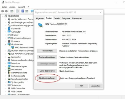 Wenn Grafikkartentreiber neu starten nicht hilft, können Sie den Grafikkartentreiber auch neu installieren.