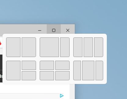 Snap-Layouts in Windows 11