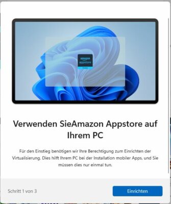 Amazon Appstore Einrichtung