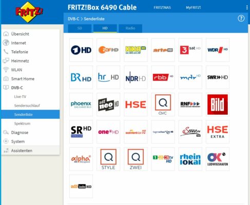 fritzbox-tv-empfang - Liste der HD Sender