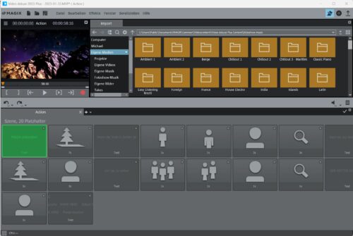 Fertige Filmvorlagen in Magix Video Deluxe 2023