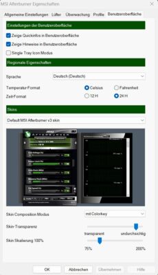 MSI Afterburner Eigenschaften