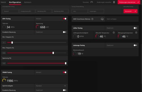 Manuelles Tuning von AMD-Grafikkarten