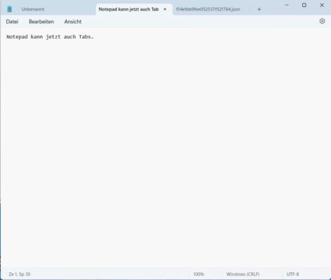 Notepad mit Tabs