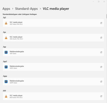 Standard-Apps anpassen