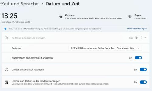 In Windows 11 23H2 können Sie Datum und Uhrzeit ausblenden