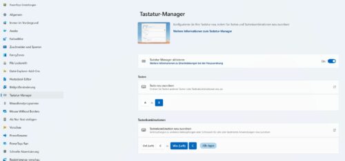 Tastatur Manager in Microsoft PowerToys