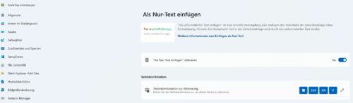 als nur Text einfügen