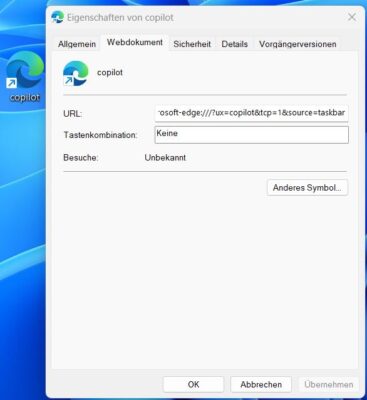 Verknüpfung zum Copilot
