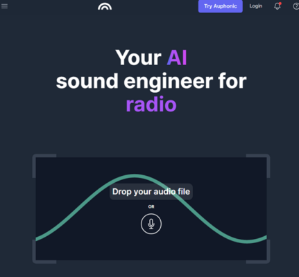 Auphonic verbessert mithilfe von KI vorhandene Audiodateien