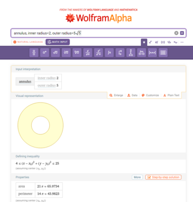 WolframAlpha Rechenschritte
