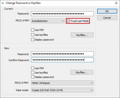 Konvertierung von TrueCrypt zu VeraCrypt