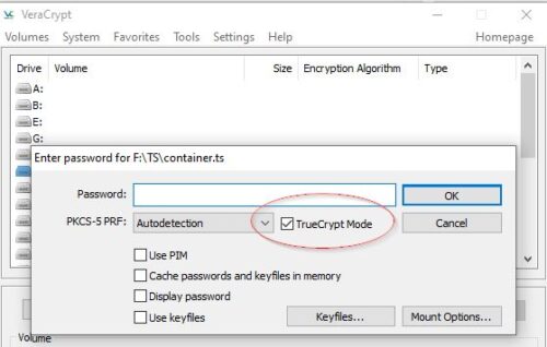 TrueCrypt Mode in VeraCrypt