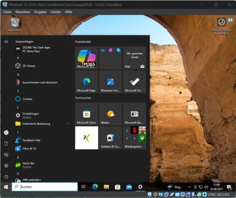 Windows 10 in VirtualBox