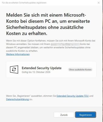 Registrierung abschließen