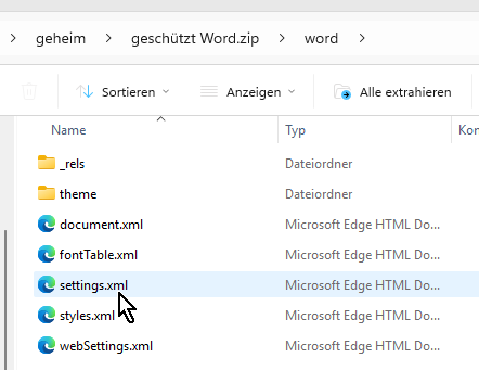Struktur Word-Dokument