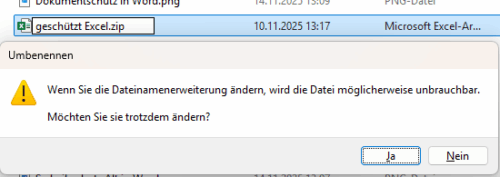 Umbenennen von Office-Dateien