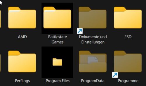 Verknüpfungen haben einen Pfeil unten links