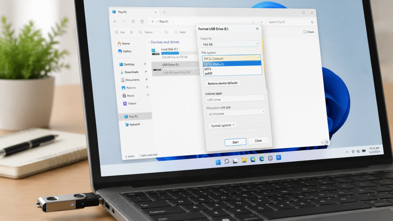 Wie man einen USB-Stick für den PC formatiert - WinTotal.de