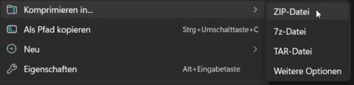 Packen in neuen Formaten
