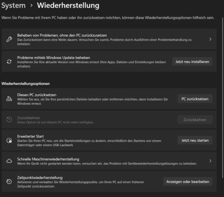 Wiederherstellung